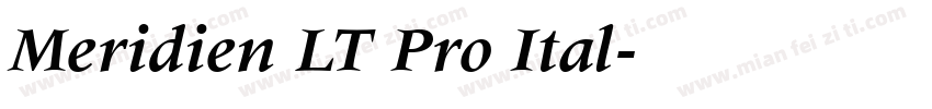 Meridien LT Pro Ital字体转换